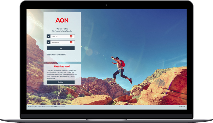 AA Pension Scheme Portal login page AA Pension Scheme Portal login page
